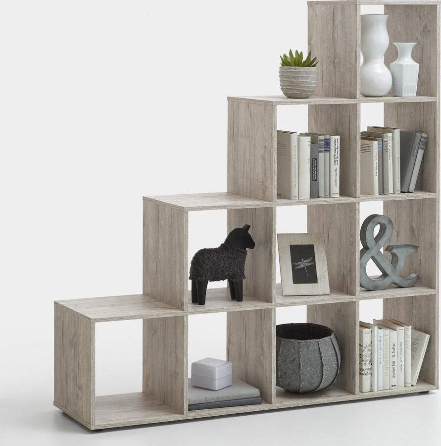 FMD Opbergrek Mega 10 vakken grijze eik - Foto 2