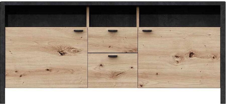 CaliCosy FMD- TV Meubel Tv-meubel In-Loft 164cm Bruin; Zwart - Foto 2