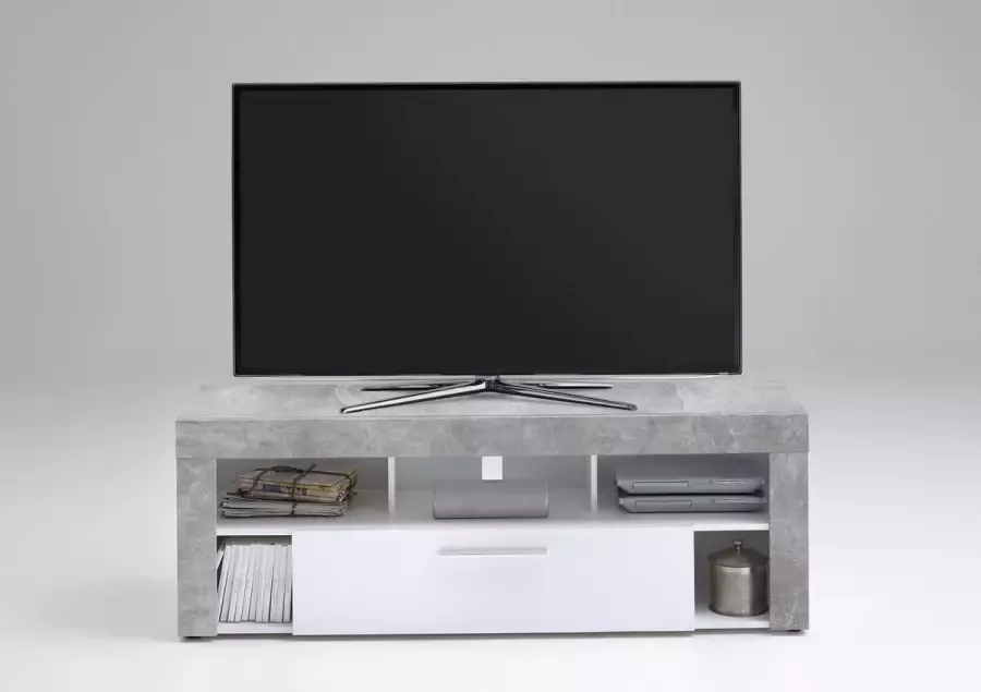 FMD TV Meubel Tv-meubel Vidi 150cm Wit; Grijs; Betonlook - Foto 4