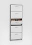 FMD-Möbel Schoenenkast met 5 kantelende vakken wit en betonkleurig VDXL_428791 - Thumbnail 1