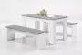 FMD Set eettafel + 2 banken Mundo beton wit - Thumbnail 1