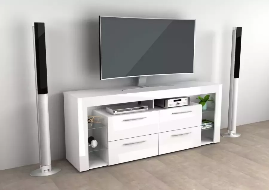 FMD Tv-meubel Vidi 180 cm hoogglans wit - Foto 2