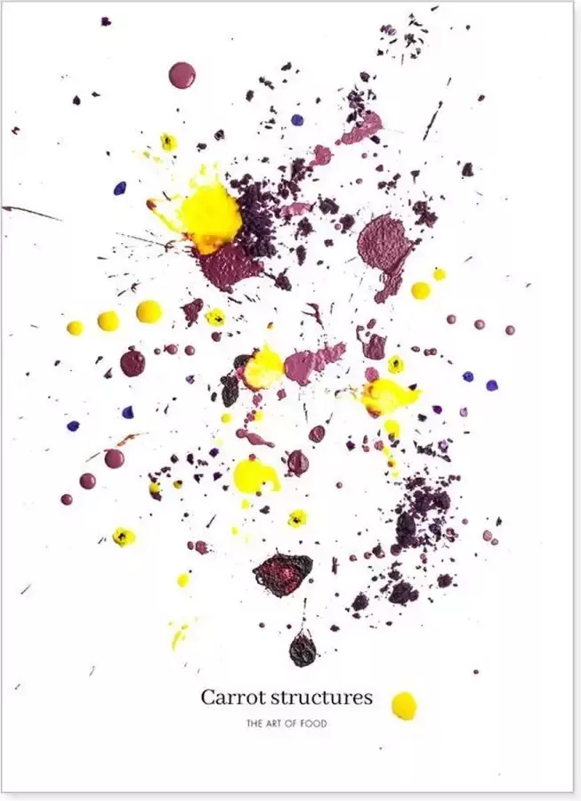 Foodbrusher Food art print met structuren van wortel Postcard om op te sturen of voor in de keuken of woonkamer Wanddecoratie voor in een Scandinavisch interieur of boven de eettafel in de eetkamer| Prints gedrukt op FSC gecertificeerd papier 13x18