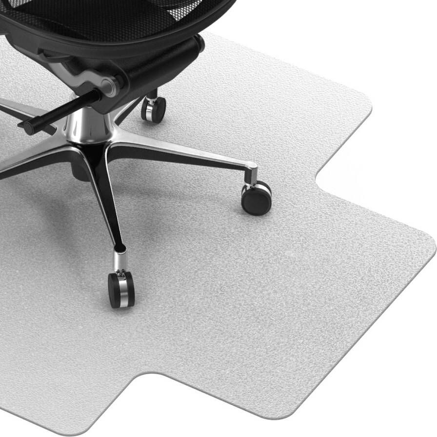 FellowSales Footmatzz Bureaustoelmat PVC 120x150cm Bureaustoel Vloerbeschermer Anti Slip Vloermat Bureau Stoel Antislip Vloerbeschermer Vloer Bescherm Mat Stoelmat voor Harde Vloeren Transparant