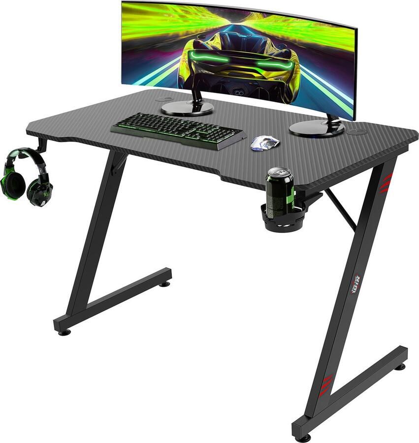 For The Win For The Win Game Bureau 110x60x73 cm Gaming Bureau Gaming Tafel Computertafel Gaming Desk Computerbureau Gaming Bureaus