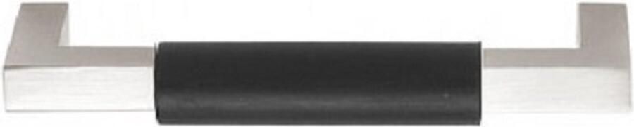 Formani meubelgreep TIMELESS as=96mm lengte=110mm nikkel mat+ebbenhout