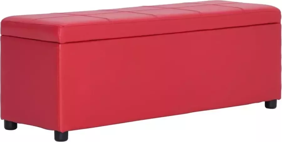 ForYou Prolenta Premium Bankje met opbergvak 116 cm kunstleer rood