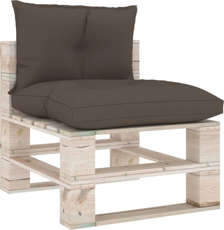 ForYou Prolenta Premium Bankkussens pallet 2 st stof taupe