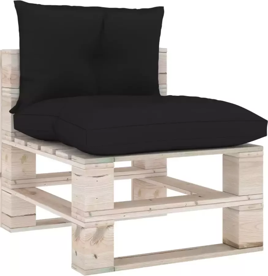 ForYou Prolenta Premium Bankkussens pallet 2 st stof zwart