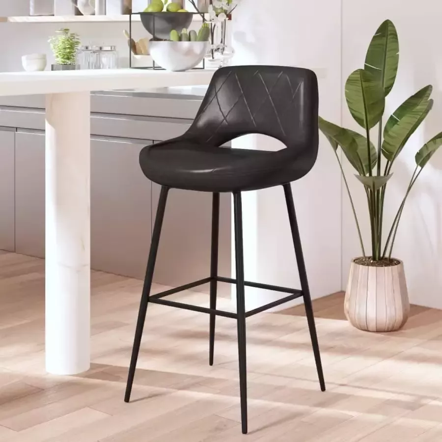 ForYou Prolenta Premium Barkruk kunstleer grijs - Foto 7