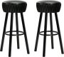 ForYou Prolenta Premium Barstoelen 2 st kunstleer zwart - Thumbnail 1