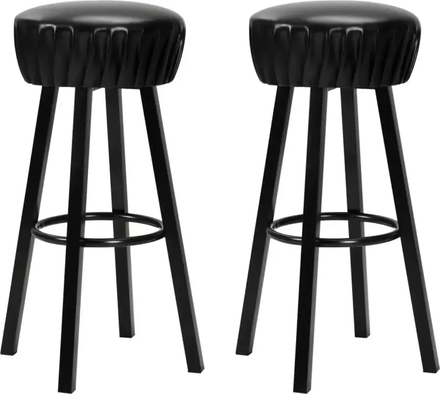 ForYou Prolenta Premium Barstoelen 2 st kunstleer zwart