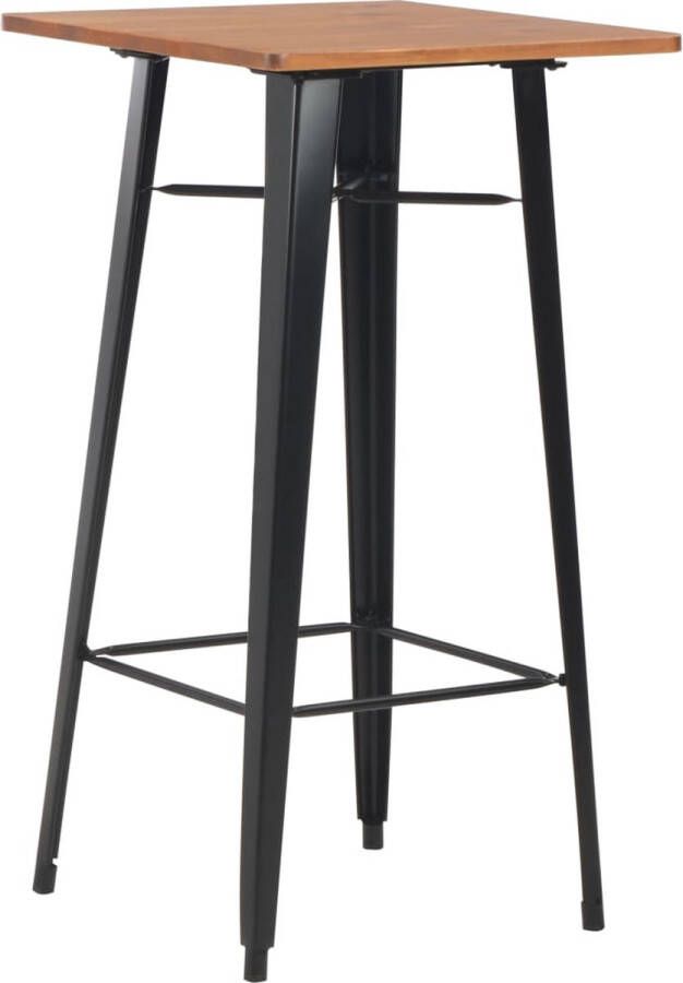 ForYou Prolenta Premium Bartafel 60x60x108 cm massief grenenhout staal zwart