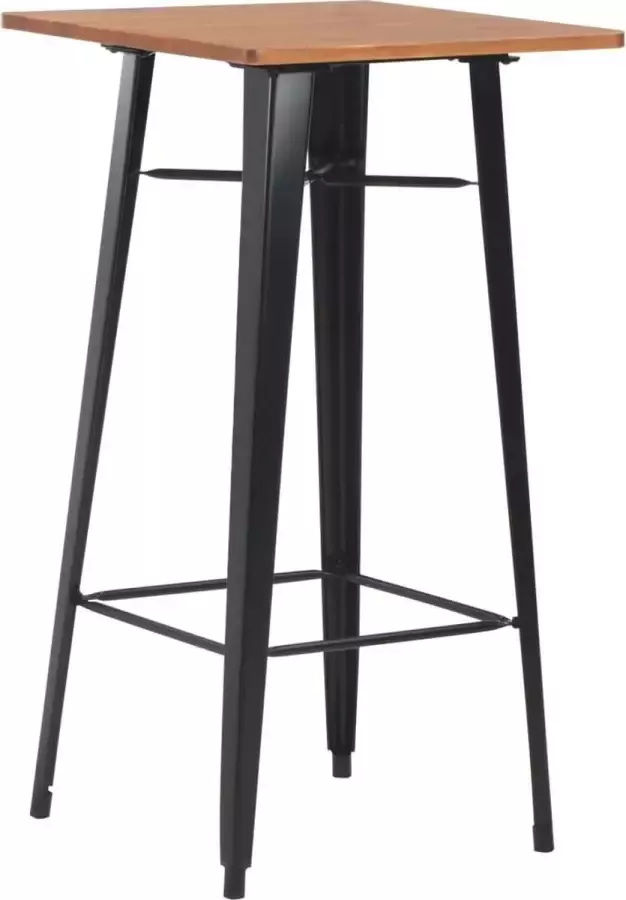 ForYou Prolenta Premium Bartafel 60x60x108 cm massief grenenhout staal zwart