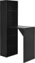 ForYou Prolenta Premium Bartafel met kast 115x59x200 cm zwart - Thumbnail 1