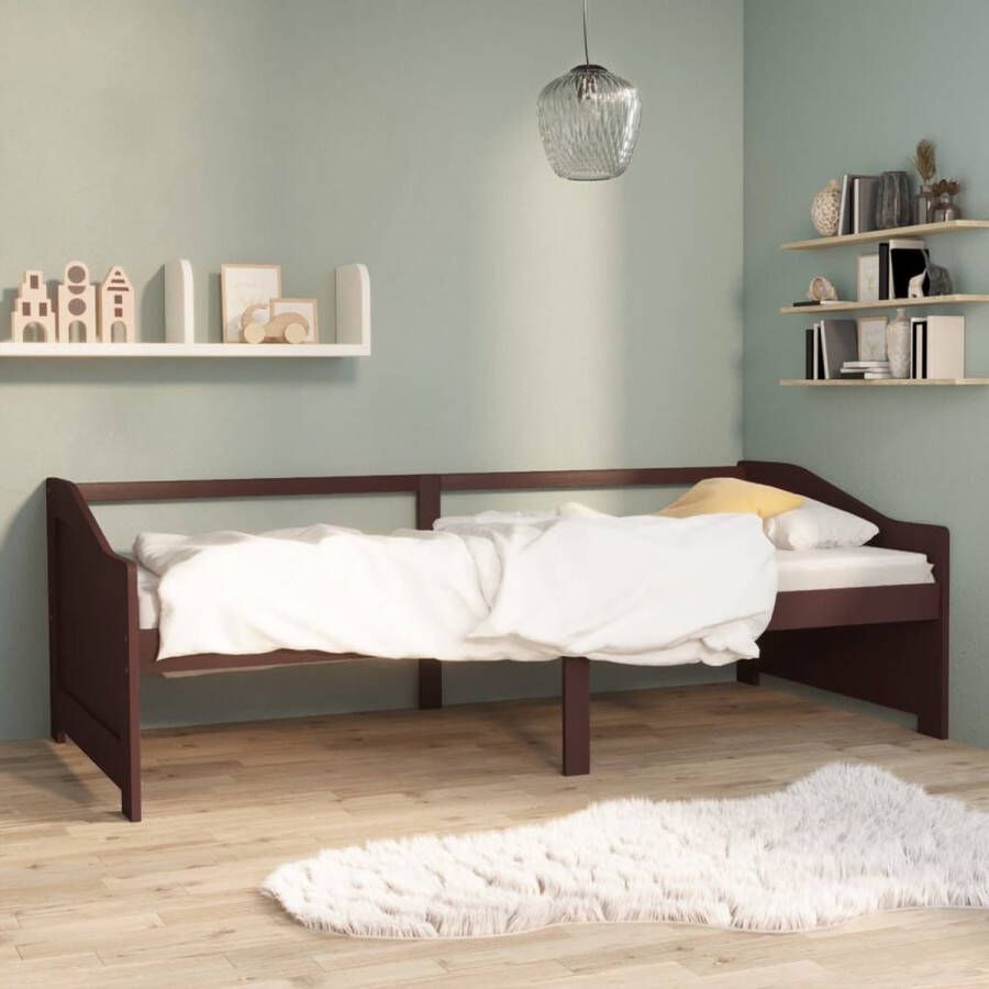 ForYou Prolenta Premium Bedbank 3-zits massief grenenhout donkerbruin 90x200 cm