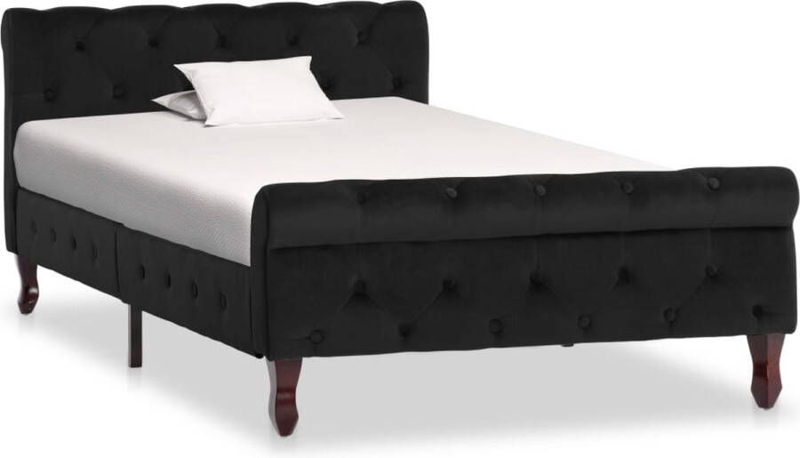 ForYou Prolenta Premium Bedframe fluweel zwart 100x200 cm