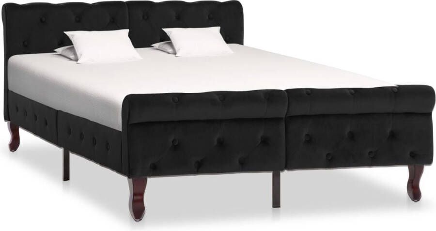 ForYou Prolenta Premium Bedframe fluweel zwart 120x200 cm