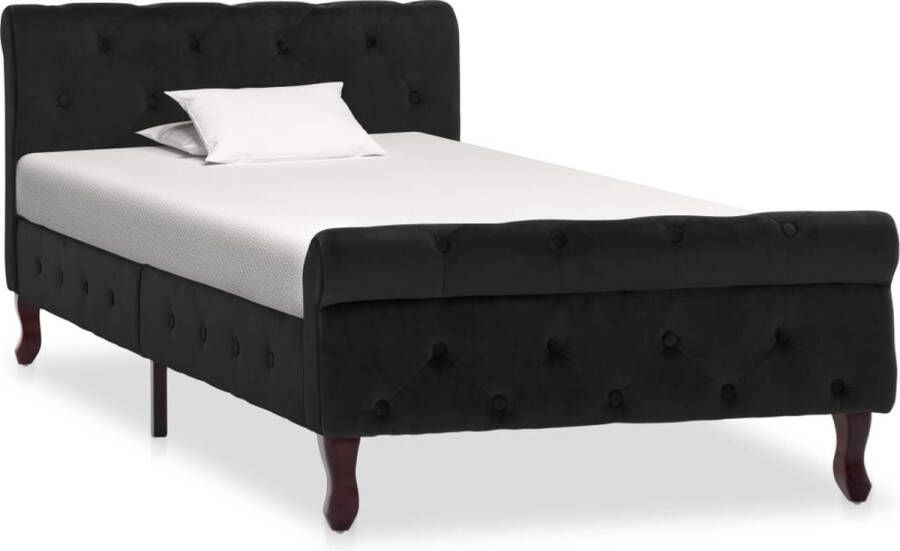 ForYou Prolenta Premium Bedframe fluweel zwart 90x200 cm