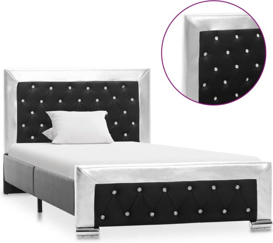 ForYou Prolenta Premium Bedframe kunstleer zwart 100x200 cm