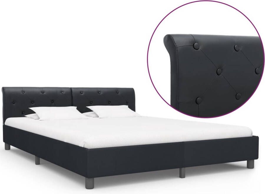 ForYou Prolenta Premium Bedframe kunstleer zwart 160x200 cm