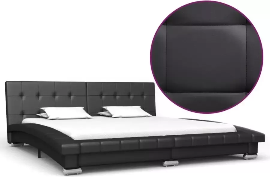ForYou Prolenta Premium Bedframe kunstleer zwart 200x160 cm
