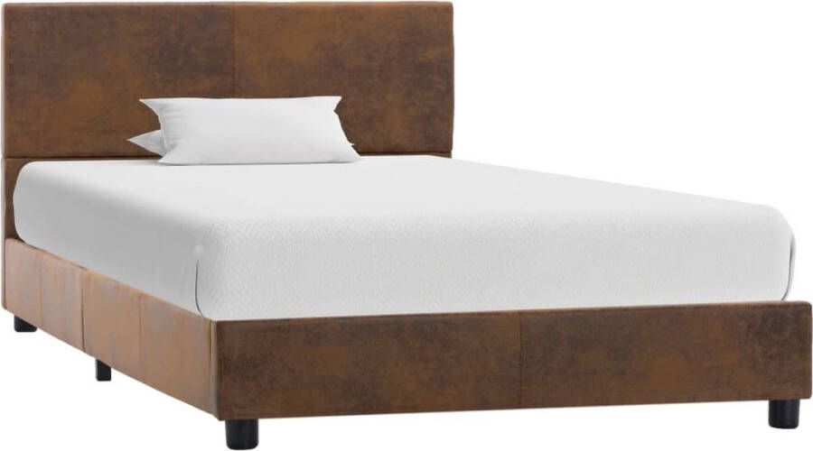 ForYou Prolenta Premium Bedframe kunstsuède bruin 90x200 cm