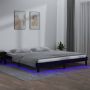 ForYou Prolenta Premium Bedframe LED massief hout zwart 140x200 cm - Thumbnail 1