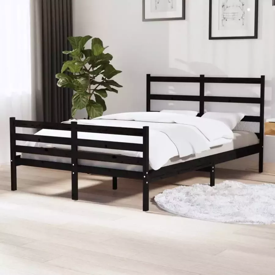 ForYou Prolenta Premium Bedframe massief grenenhout zwart 120x190 cm 4FT Small Double - Foto 3