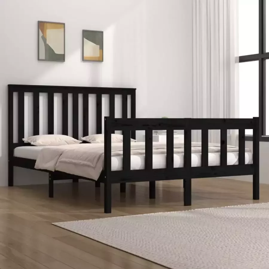 ForYou Prolenta Premium Bedframe massief grenenhout zwart 120x190 cm 4FT Small Double - Foto 6