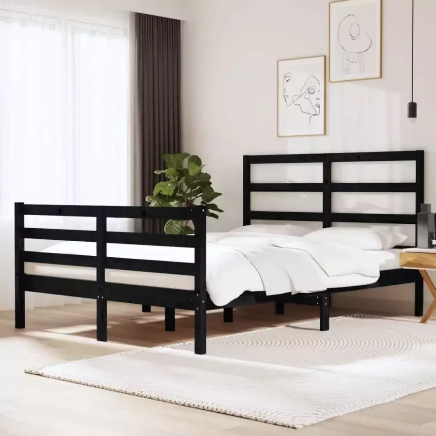 ForYou Prolenta Premium Bedframe massief grenenhout zwart 120x190 cm 4FT Small Double - Foto 10