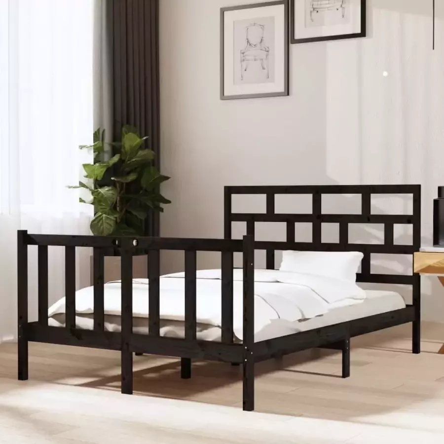 ForYou Prolenta Premium Bedframe massief grenenhout zwart 120x190 cm 4FT Small Double - Foto 11