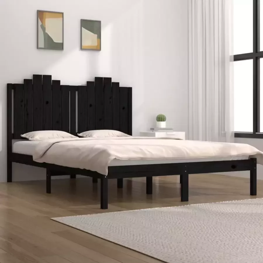ForYou Prolenta Premium Bedframe massief grenenhout zwart 120x190 cm 4FT Small Double - Foto 2
