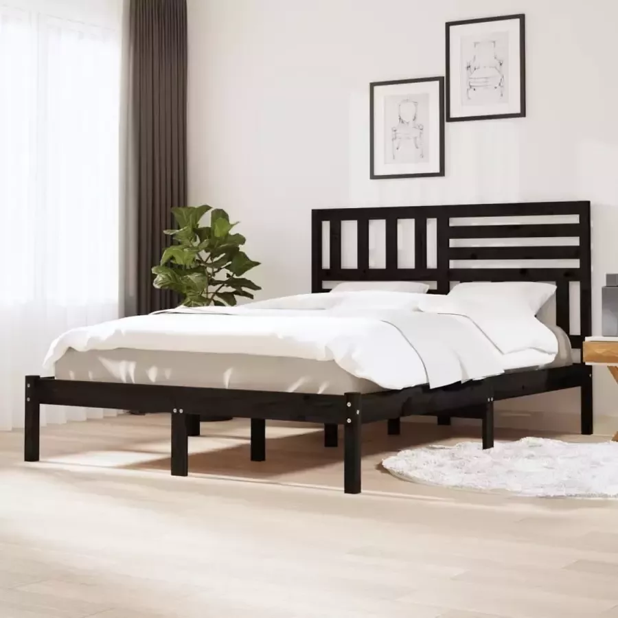 ForYou Prolenta Premium Bedframe massief grenenhout zwart 140x200 cm - Foto 4