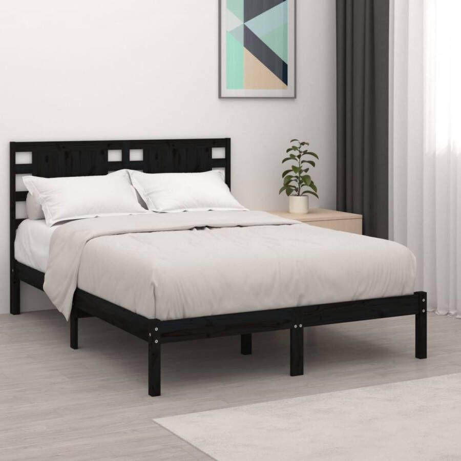 ForYou Prolenta Premium Bedframe massief grenenhout zwart 140x200 cm - Foto 1