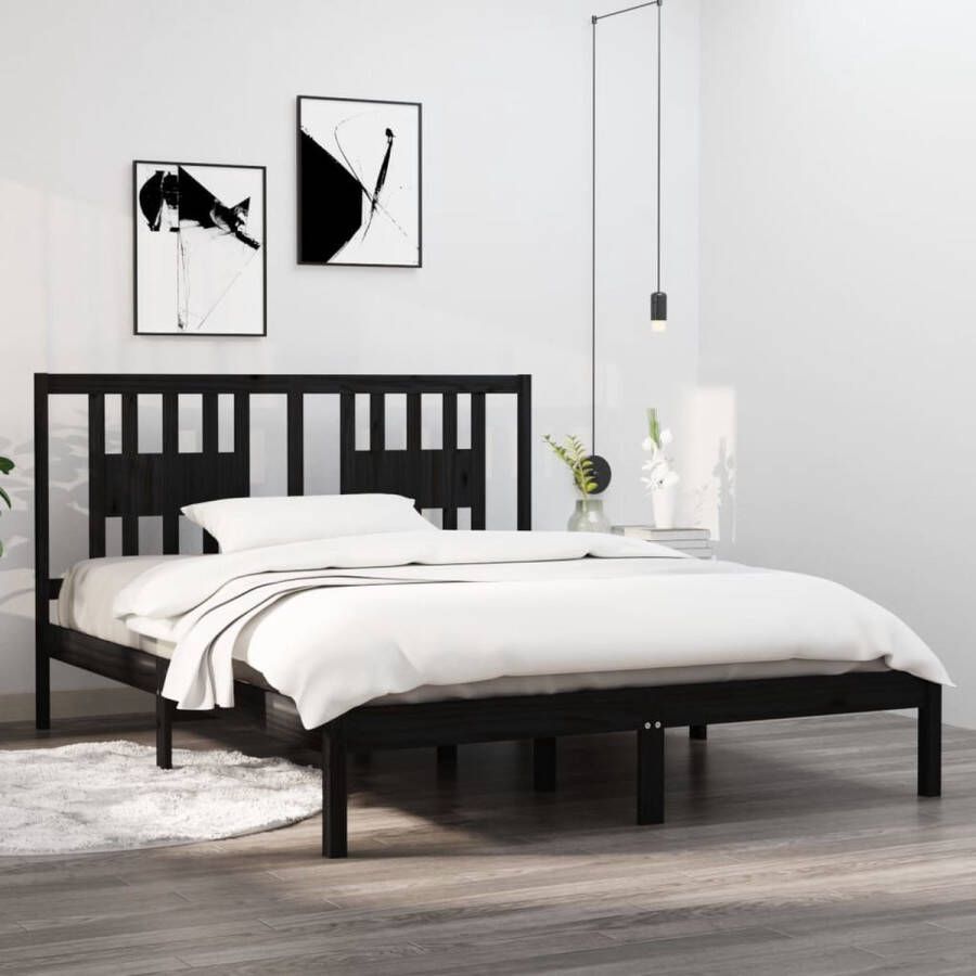 ForYou Prolenta Premium Bedframe massief grenenhout zwart 140x200 cm - Foto 9
