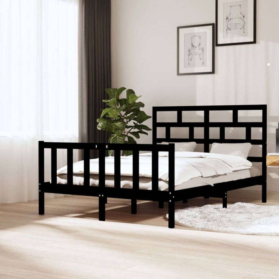 ForYou Prolenta Premium Bedframe massief grenenhout zwart 140x200 cm