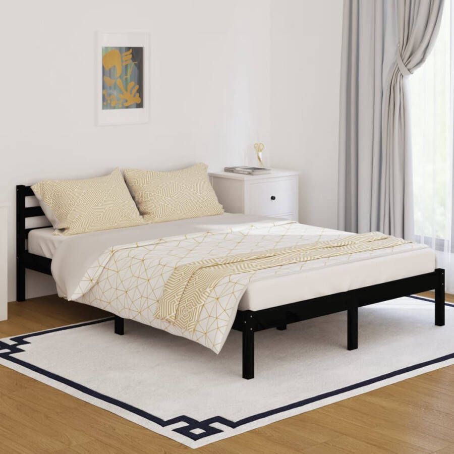 ForYou Prolenta Premium Bedframe massief grenenhout zwart 140x200 cm