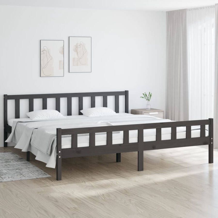 ForYou Prolenta Premium Bedframe massief hout grijs 160x200 cm