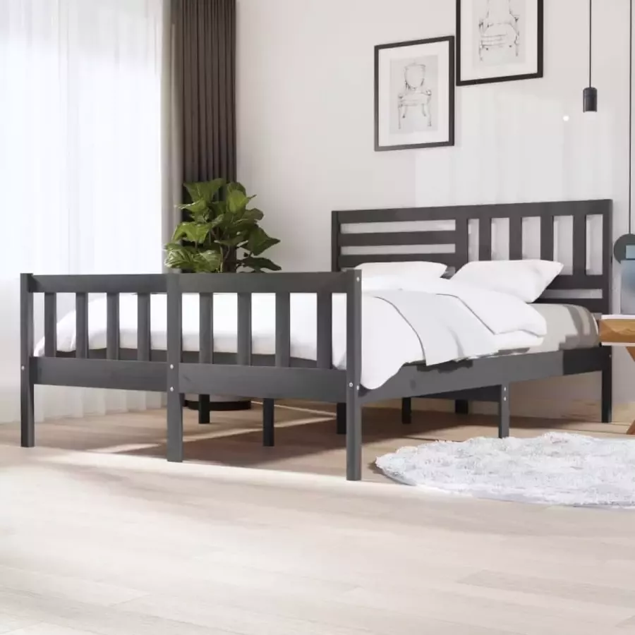 ForYou Prolenta Premium Bedframe massief hout grijs 160x200 cm