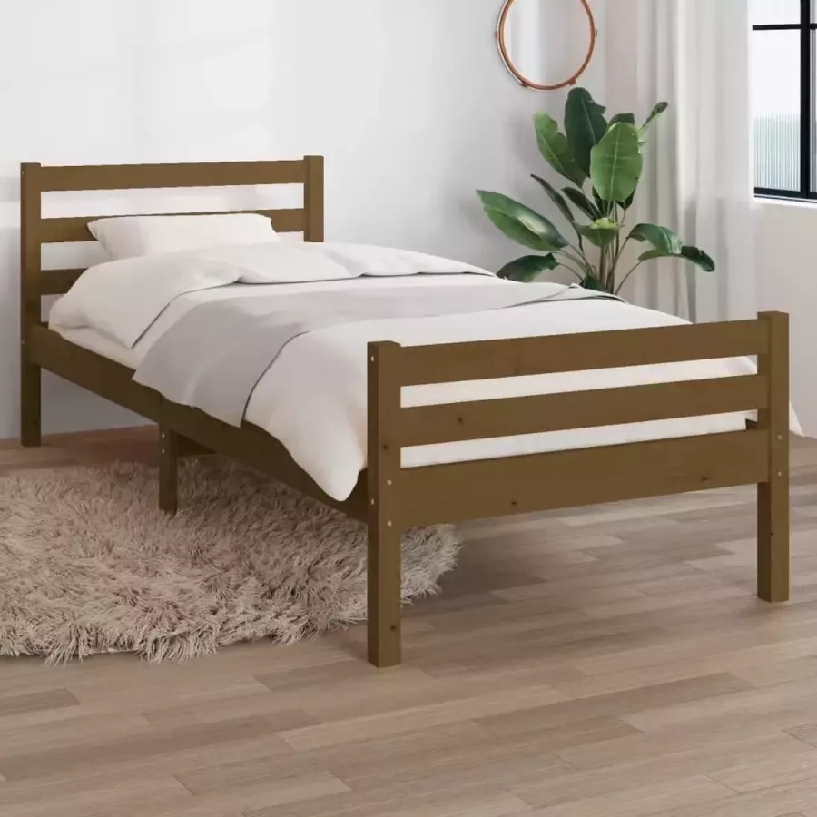 ForYou Prolenta Premium Bedframe massief hout honingbruin 75x190 cm 2FT6 Small Single