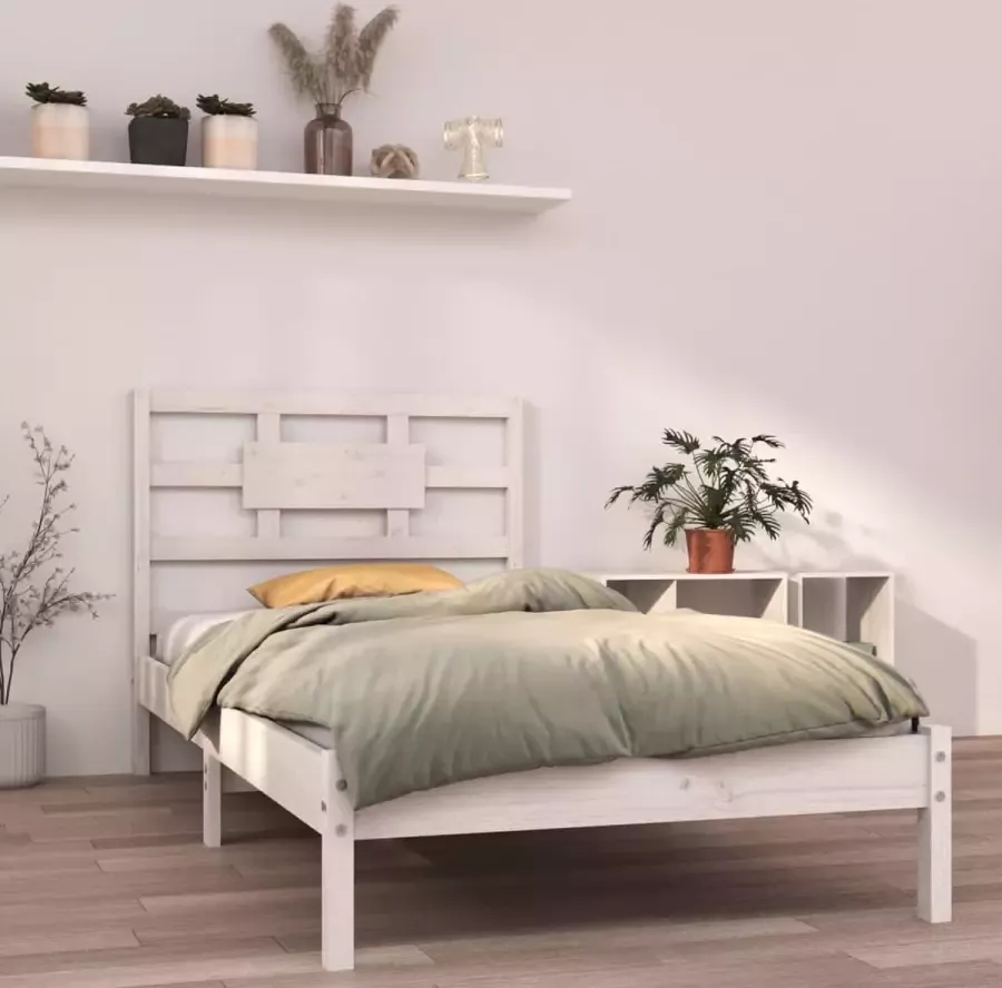 ForYou Prolenta Premium Bedframe massief hout wit 100x200 cm