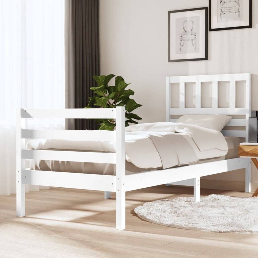 ForYou Prolenta Premium Bedframe massief hout wit 100x200 cm