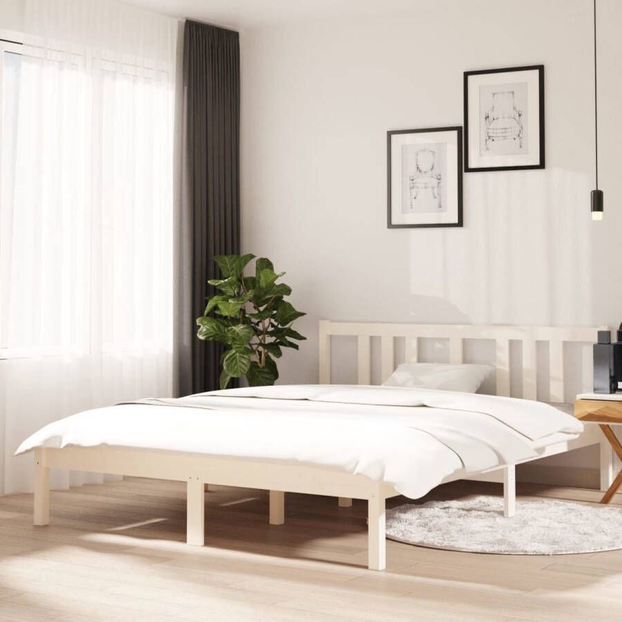 ForYou Prolenta Premium Bedframe massief hout wit 140x190 cm