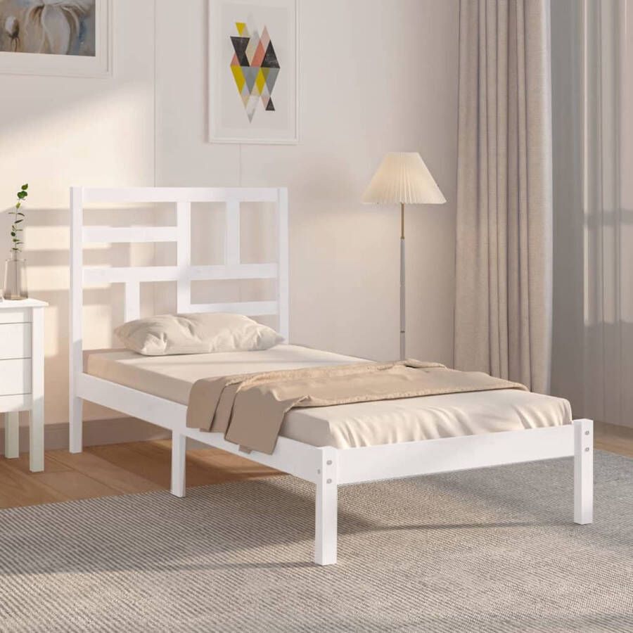 ForYou Prolenta Premium Bedframe massief hout wit 90x190 cm 3FT Single