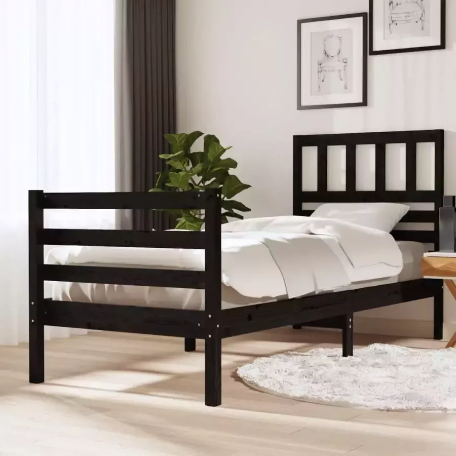 ForYou Prolenta Premium Bedframe massief hout zwart 100x200 cm - Foto 6