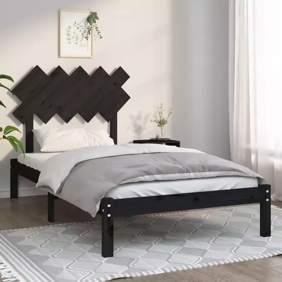 ForYou Prolenta Premium Bedframe massief hout zwart 100x200 cm - Foto 2