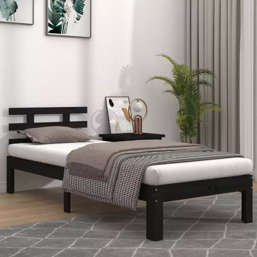 ForYou Prolenta Premium Bedframe massief hout zwart 100x200 cm - Foto 3