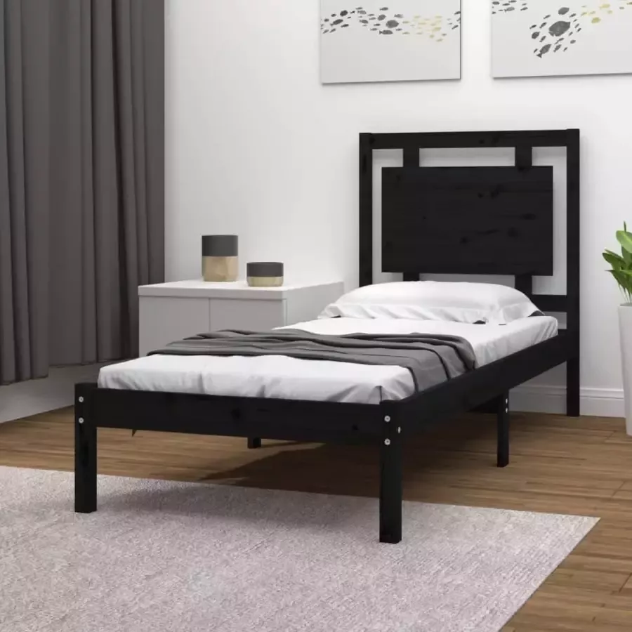 ForYou Prolenta Premium Bedframe massief hout zwart 100x200 cm - Foto 12