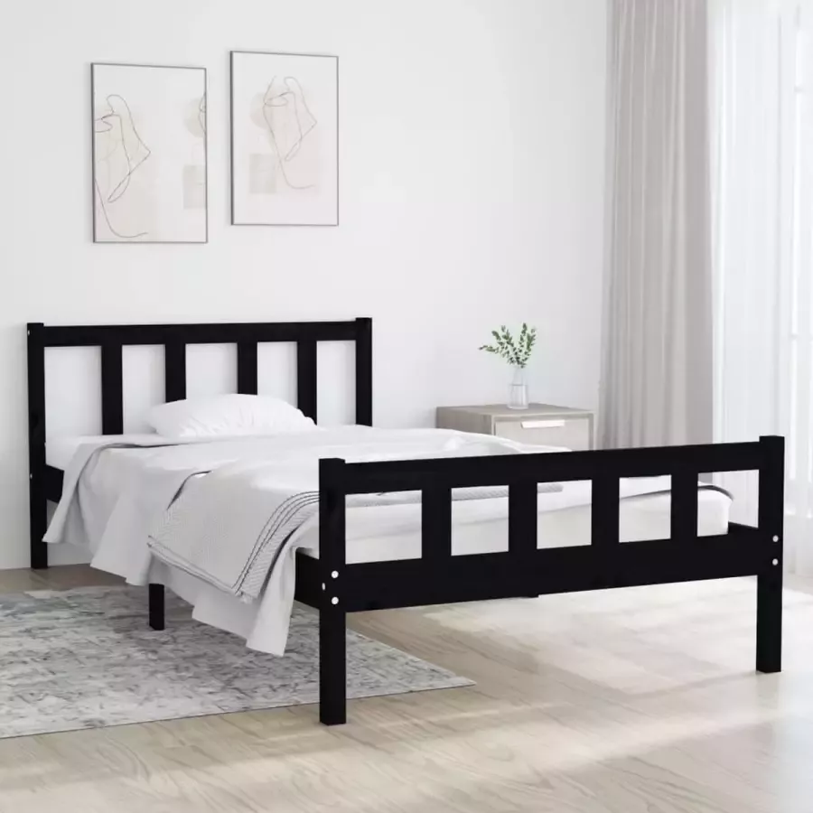 ForYou Prolenta Premium Bedframe massief hout zwart 100x200 cm - Foto 13